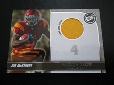 JOE MCKNIGHT 2010 PRESS PASS GAME DAY GEAR USC AUTHENTIC GAME USED JERSEY CARD