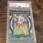 2024 Panini Select - Concourse Bo Nix #30 Black & Green Shock Prizm (RC). PSA 10