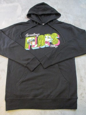 Trixie & Katya Greetings Flops Hoodie Mens Medium Black T&K Pullover Sweatshirt
