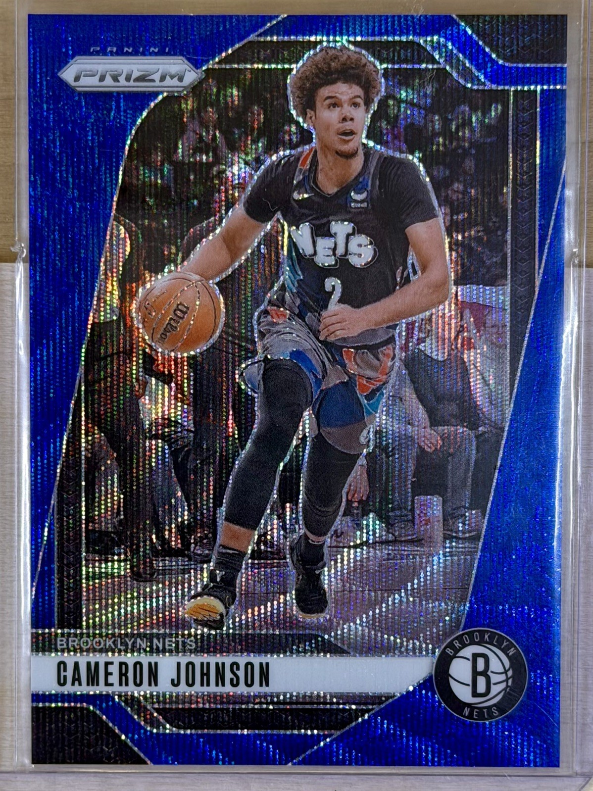 2024-25 Panini Prizm #202 Cameron Johnson Prizms Wave Blue #/125