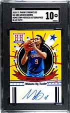 2020 Chronicles Moses Brown RC Hometown Heroes SGC 10 Gem Mint Auto Blue (99/99)