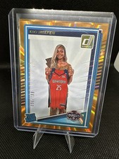 2025 Donruss WNBA Kiki Iriafen Rated Rookie Orange Laser /199 #94 - Mystics