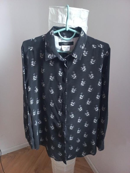 Women Max Mara Shirt Black Silk 38