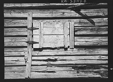 Photo:Window of Joe Handley's cabin. Walker County, Alabama