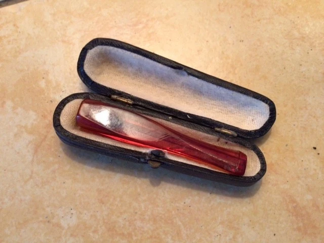 vintage bakelite cigarette holder "Bone" & with Enamel Antique Bakelite Cigarette Holder with