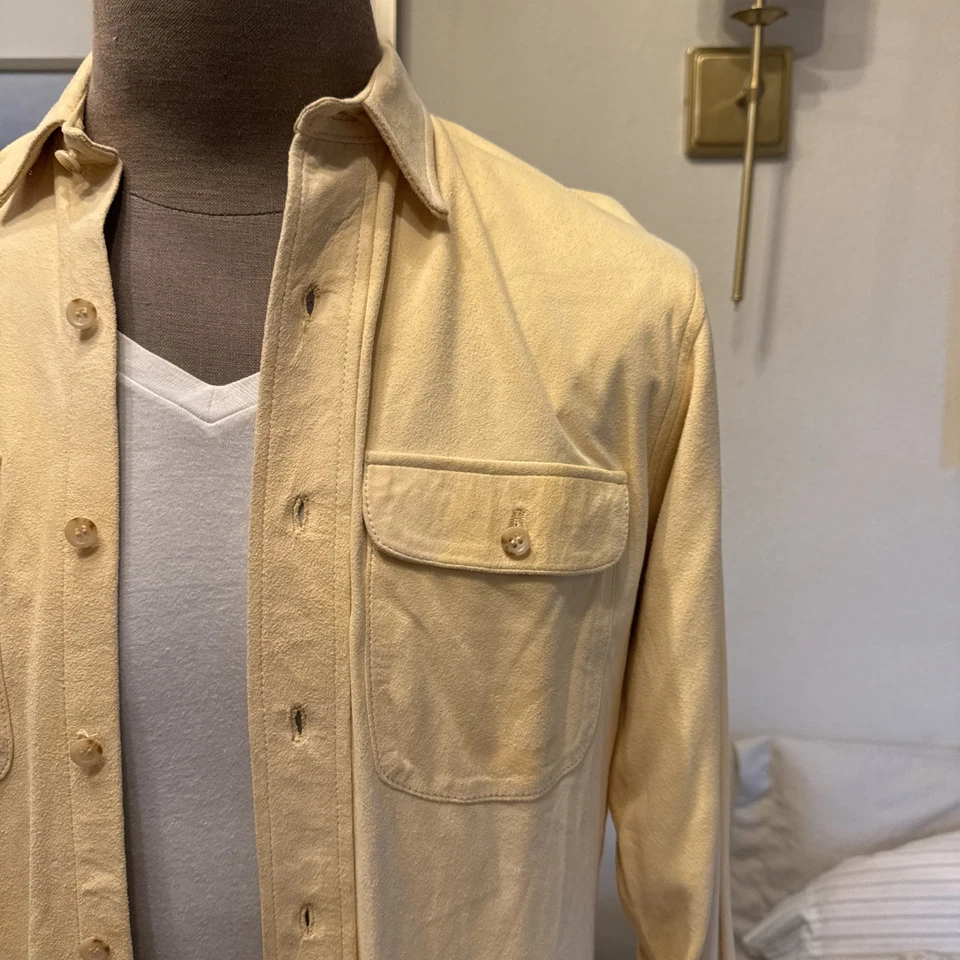 Polo Ralph Lauren S Gamuza/Cuero RRL Caqui Trabajo Western Camisa Chaqueta Foto 4 de 4