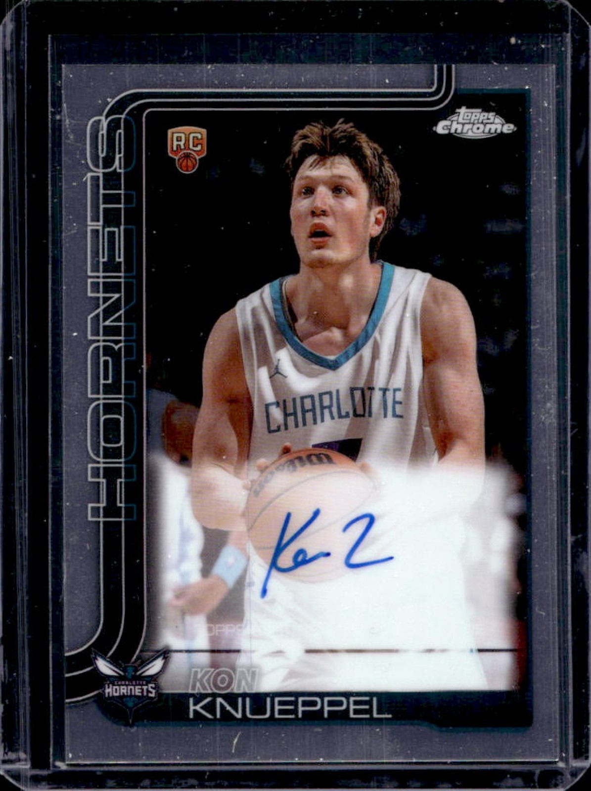2025-26 Topps Chrome Kon Knueppel Rookie Auto RC #TCAR-KK Hornets