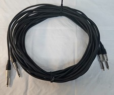 Matching PAIR of 25' Instrument 1/4" Audio Cables 25 foot Each GREAT