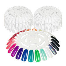 2pks 240 TIps Natural Color Nail Polish Art Tips Display Wheel Display Nail Art