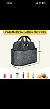 Enlarged 6 Cups Drink Carrier with Handle, Reusable Drink Carrier for Delivery,
