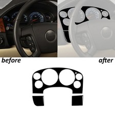 Piano Black Dashboard Speedometer Panel Trim For Silverado Sierra Tahoe 07-2013