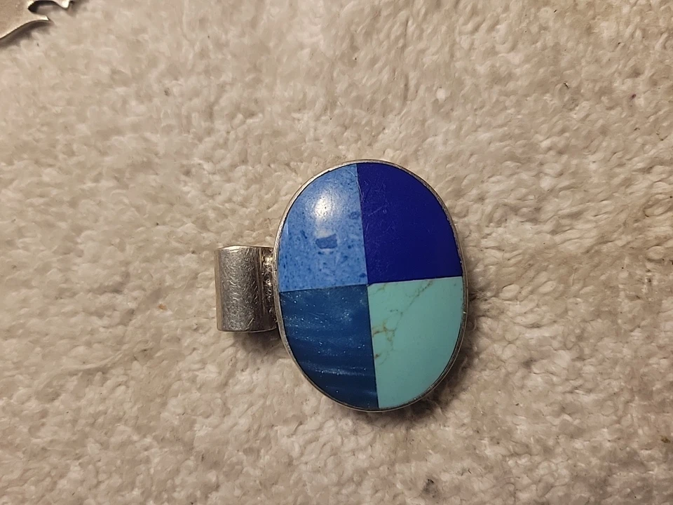 Turquoise And Coral And Lapis Pendants - Image 4 of 4