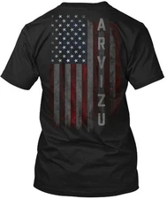 Arvizu Family American Flag T-Shirt Made in the USA Size S to 5XL