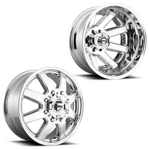 20x8.25 D536 Fuel Maverick Chrome 11-UP GM DUALLY Wheels 8x210 Set of 6