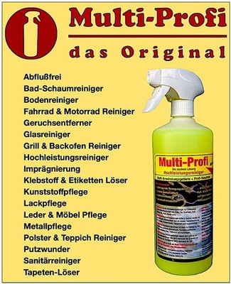 Multi-Profi Reiniger - entfernen Schmutz Fett Öl Wachs Ruß Nikotin Kalk Flecken