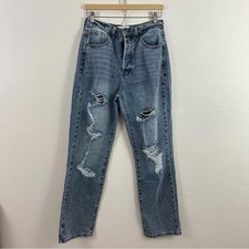  NWT Fashion Nova Seeking Thrills Shredded Straight Leg Jeans Size 7