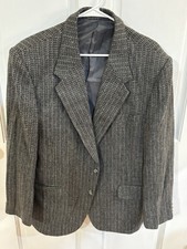 70s Vintage Tweed Wool Blazer Mandarin