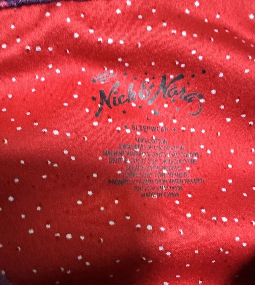 Conjunto de pijama de franela para mujer Nick & Nora grandes bolas de hilo púrpura calcetín monos Foto 3 de 4