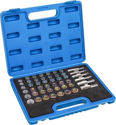 114PCS Oil Pan Drain Plug Repair Kit Metric Thread Repair Tool M13-M22 Sizes