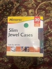 Memorex 30 PK Slim Milti - Color Jewel Cases CD DVD Media Plastic Storage - New