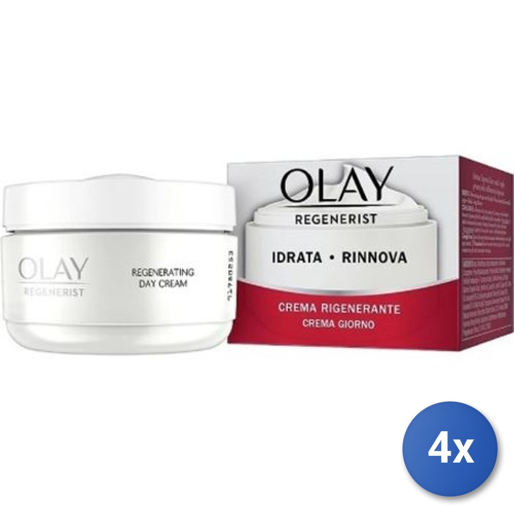 4x Bundle Olay Viso Regenerist Idrata 50 Ml. Crema Giorno Made In Italy