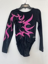 Dreamlight rhinestone competition gymnastics leotard Pink/Black BLING