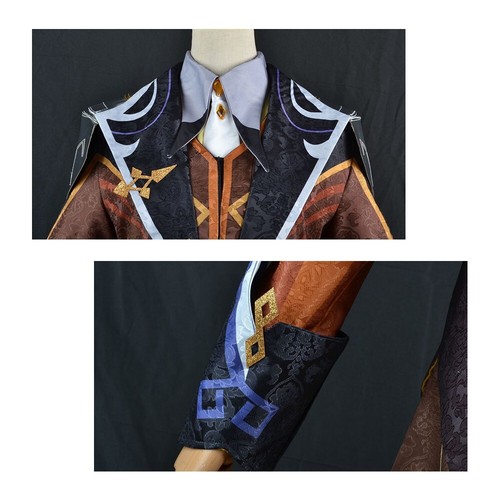 Gioco Genshin Impact Zhongli costume cosplay abito completo carnevale di Halloween - Foto 7 di 12