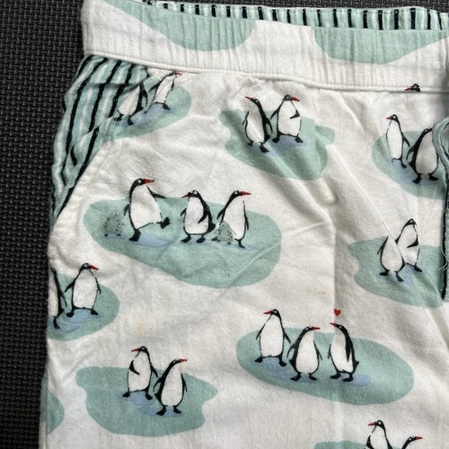 Munki Munki Pajama Set Sz XXL Top Bottom Button Down Drawstring Penguin Design - Picture 12 of 20
