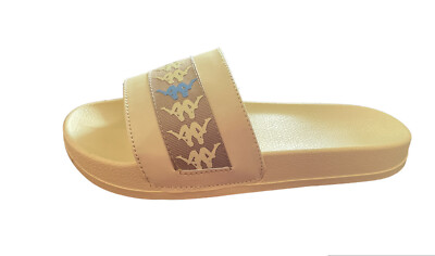 KAPPA 222 Banda Adam 15 Slides Lt Beige/Dk Almond/Blue Ash 
