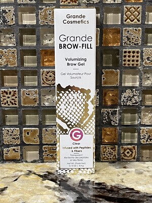 Grande Cosmetics Brow-Fill Volumizing Gel in Transparent CLEAR Full Sz .14oz