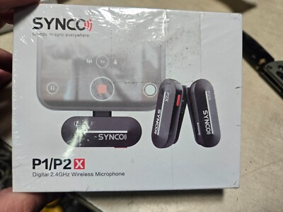 SYNCO P2X Wireless Lavalier Microphone 2 Mics for Tiktok YouTube Vlog L-Connecti