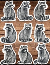 Raccoon Die Cut Vinyl Stickers Scrapbooking Laptop Waterbottle