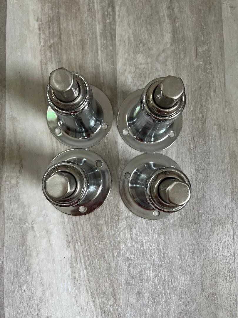 Chrome Replacement Legs, 6" Adjustable - Set of 4 Restaurant Equipment