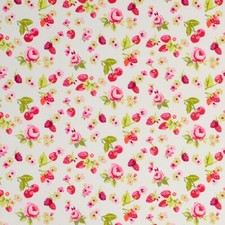 Clarke and Clarke  Summer Fruits Raspberry 100% Cotton Fabric 
