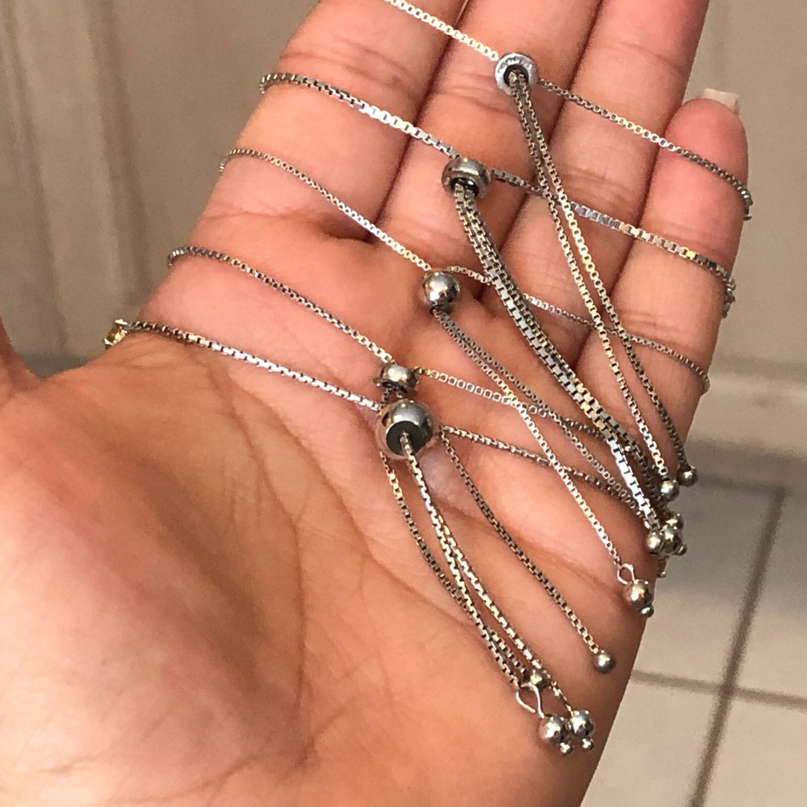 Five Sterling Silver Gemstone Adjustable Bolo Bra… - image 2