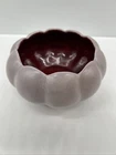 Red Wing Small Bowl Burgundy Two Tone #276 Pumpkin Dish Planter Art Pottery