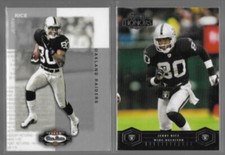 JERRY RICE 2002 Fleer Box Score #11 + 2004 Playoff Honors #67.  RAIDERS