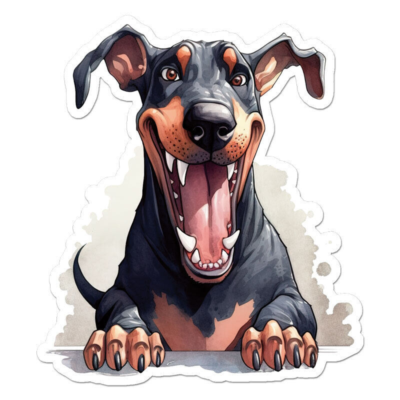 Funny Doberman sticker