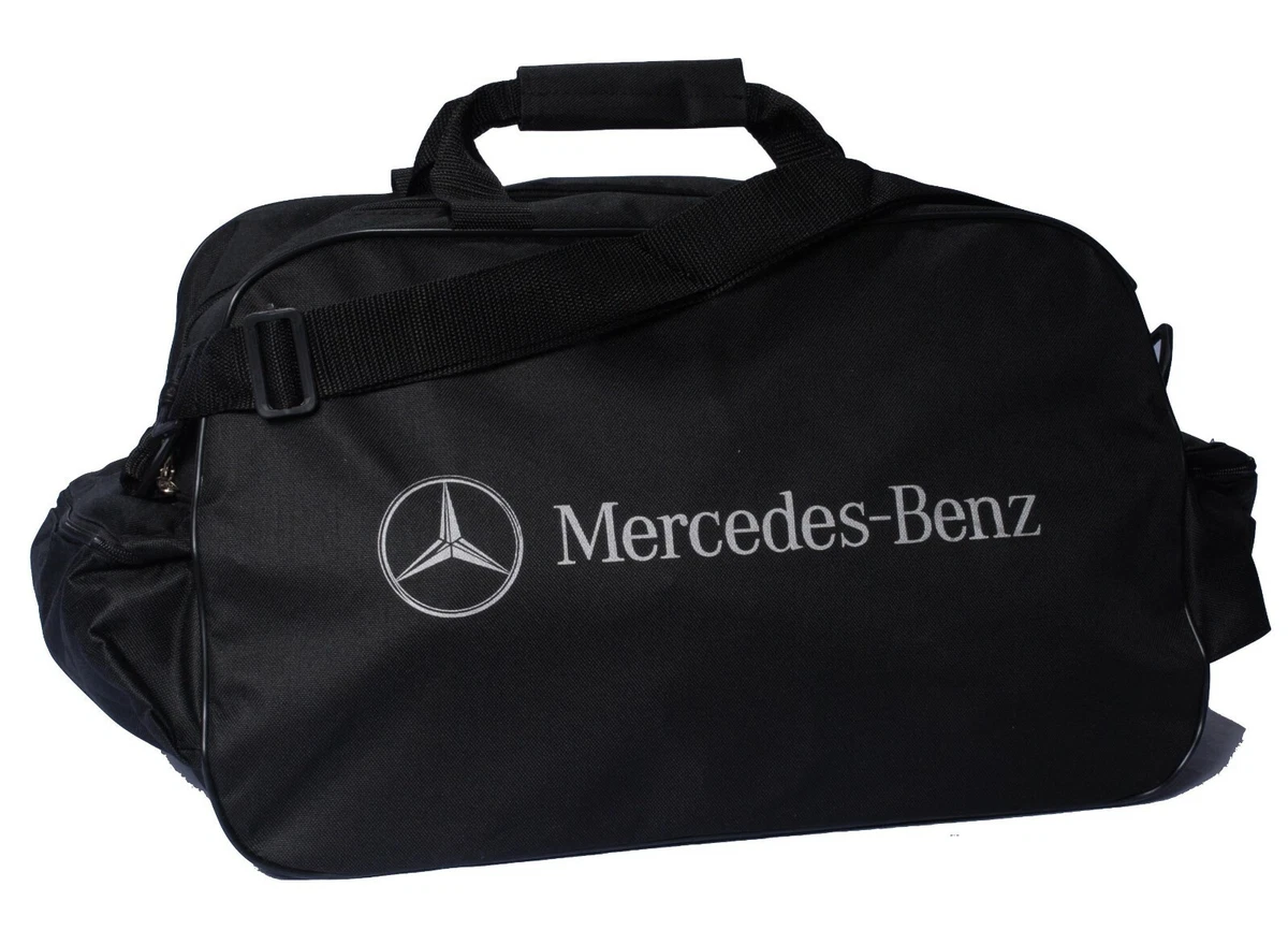 HUNTING WORLD × Mercedes Benz Black Travel Duffle Bag with Shoulder Strap  New