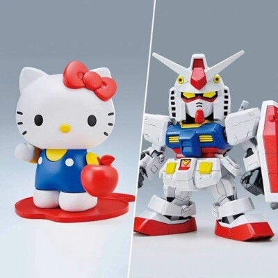 Bandai Gunpla Hello Kitty x RX-78-2 Gundam SD EX-Standard Plastic