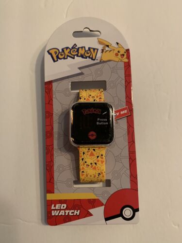 POKEMON LED WATCH WITH SILICONE STRAP FOR AGES 3+ BRAND NEW w/TAGS Yellow - Picture 1 of 7