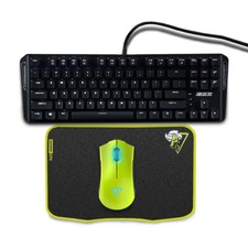 Rantopad Wired Cherry Blue Switch Mechanical Keyboard /Mouse/ Mousepad Bundle