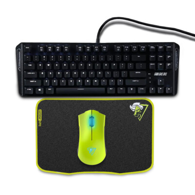 Rantopad Wired Cherry Blue Switch Mechanical Keyboard /Mouse/ Mousepad Bundle