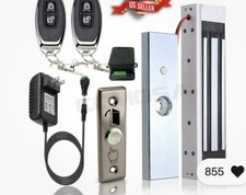 TWO 2 Door Access Control System, Magnetic Lock, 2 Wireless Remote OPEN BOX