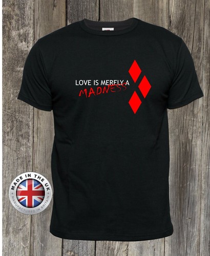 Love Is Merely A Madness Harley Quinn inspired t shirt, unisex, kids+ladies fit - Picture 2 of 8