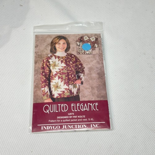 Quilted Jacket Quilted Elegance Pattern Indygo Junction S-XL NOS - Picture 5 of 5