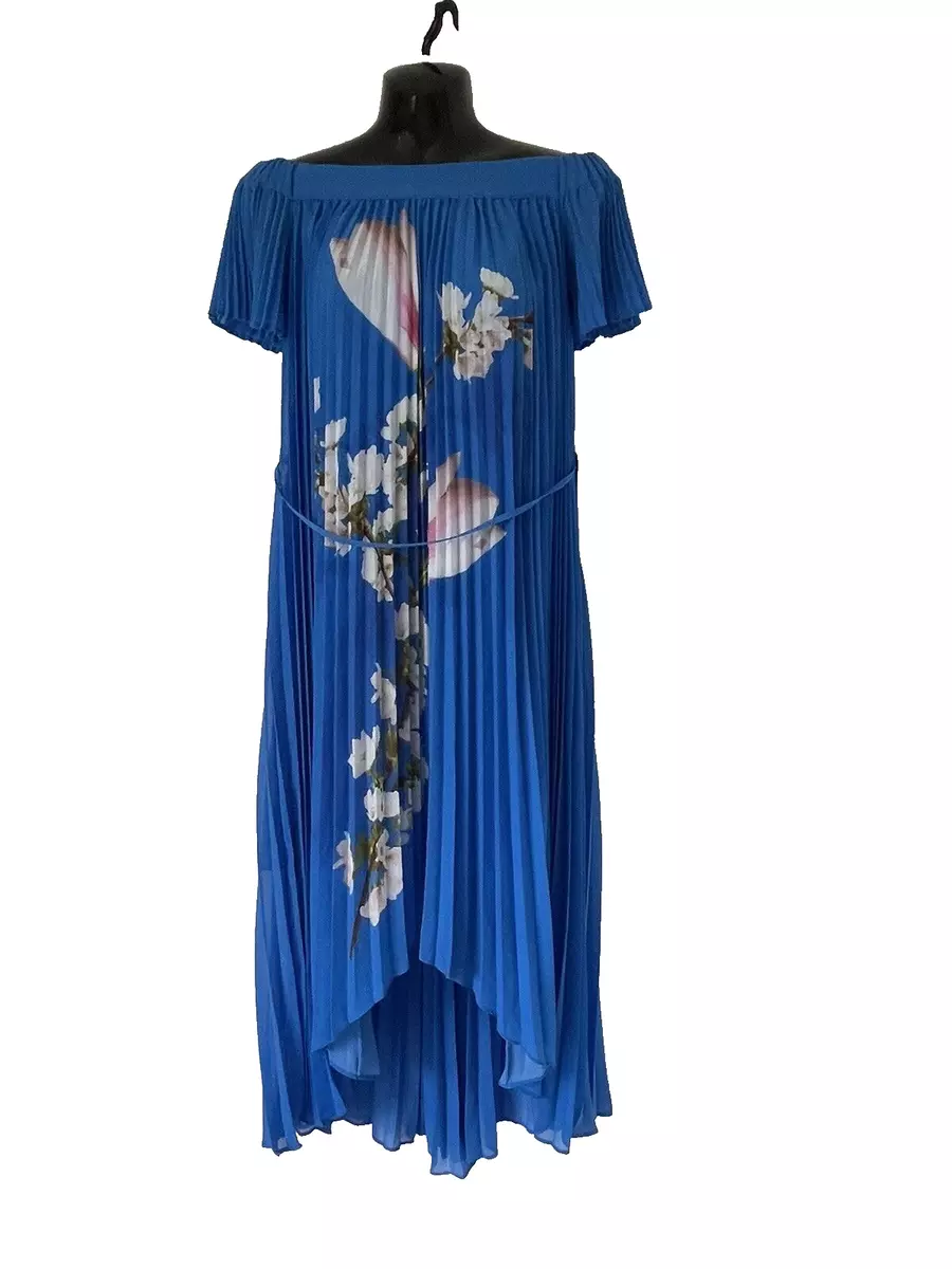 Ted baker blue off shoulder dress sale