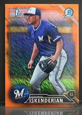 2016 Bowman Chrome #BCP187 George Iskenderian Orange Shimmer Refractor Milwaukee