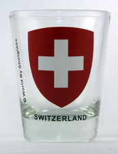 SWITZERLAND FLAG SHOT GLASS SHOTGLASS