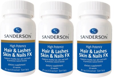 (BULK 3X) Sanderson Hair & Lashes Skin & Nails FX 60 capsx3